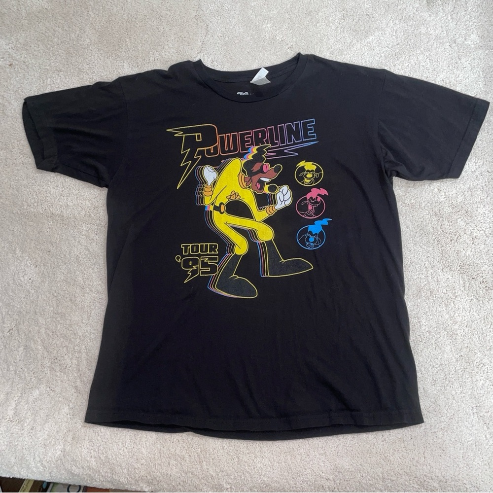 Disney Goofy Movie Powerline Stand Out Tour '95 Tshirt Mens Lg